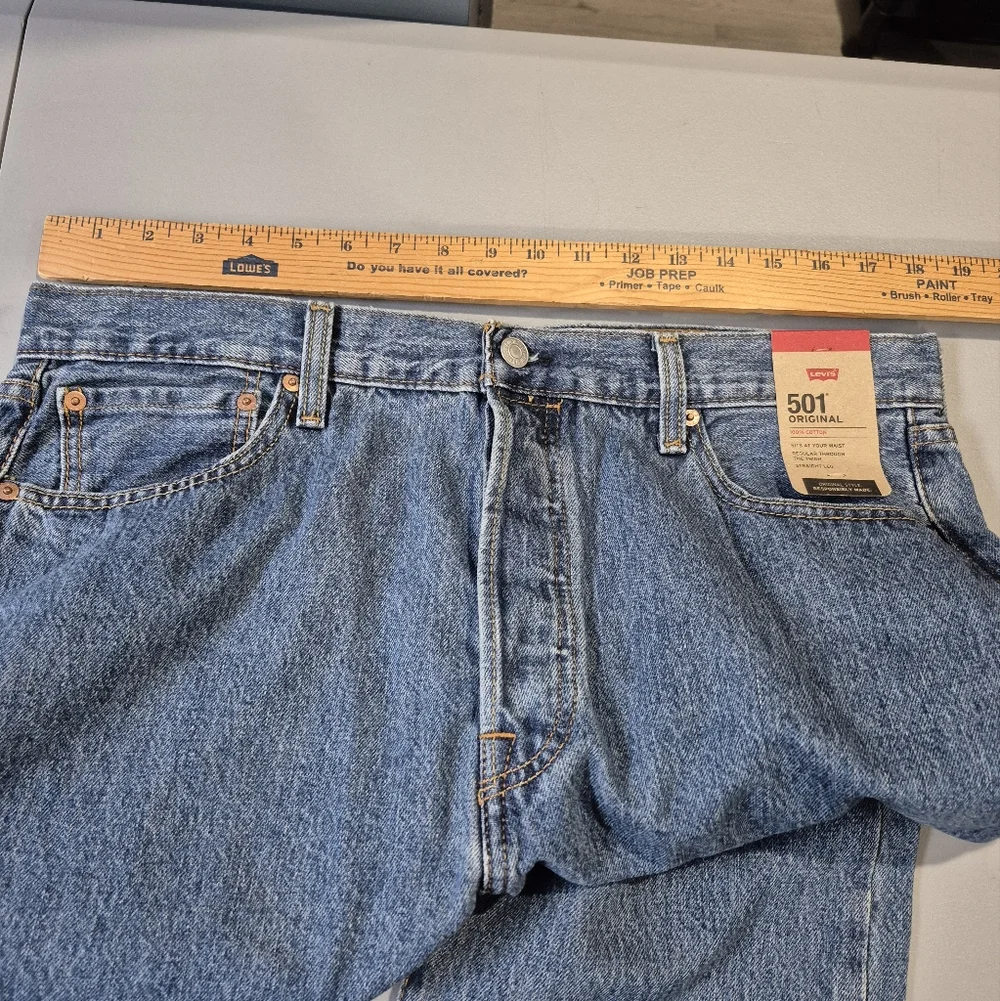 Levis 501 Jeans Mens 36x36 Blue 100%‎ Cotton Non Stretch NEW